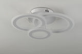 Lustra LED RFAN, Model M978-3C, cu Telecomanda, 3 Tipuri de Lumina, Intensitate Reglabila, 178W, Alb