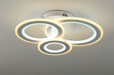 Lustra LED RFAN, Model M978-3C, cu Telecomanda, 3 Tipuri de Lumina, Intensitate Reglabila, 178W, Alb