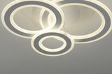 Lustra LED RFAN, Model M978-3C, cu Telecomanda, 3 Tipuri de Lumina, Intensitate Reglabila, 178W, Alb