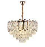 Candelabru RFAN, Model 7001, Textura Cristal, Metal, 8 x E27, Auriu