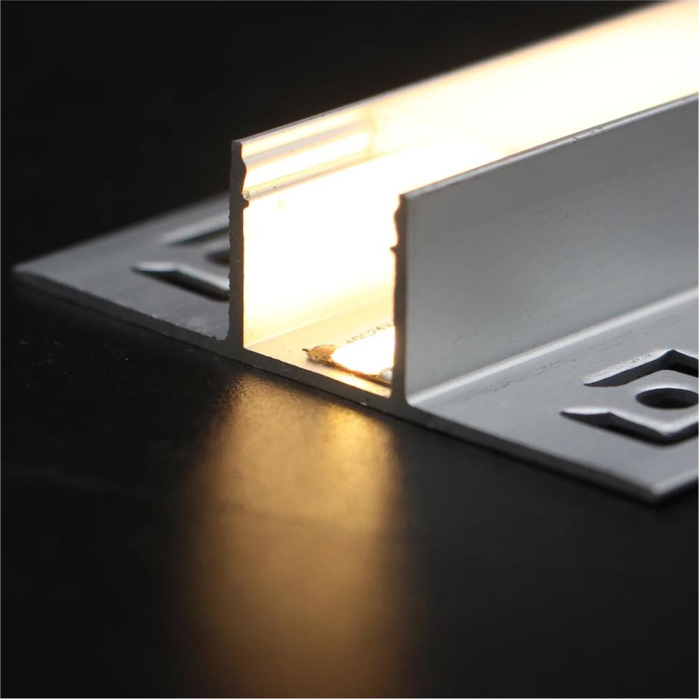 Profil LED Incastrat, Sub Tencuiala, Lungime 2m, Latime 1.3 cm