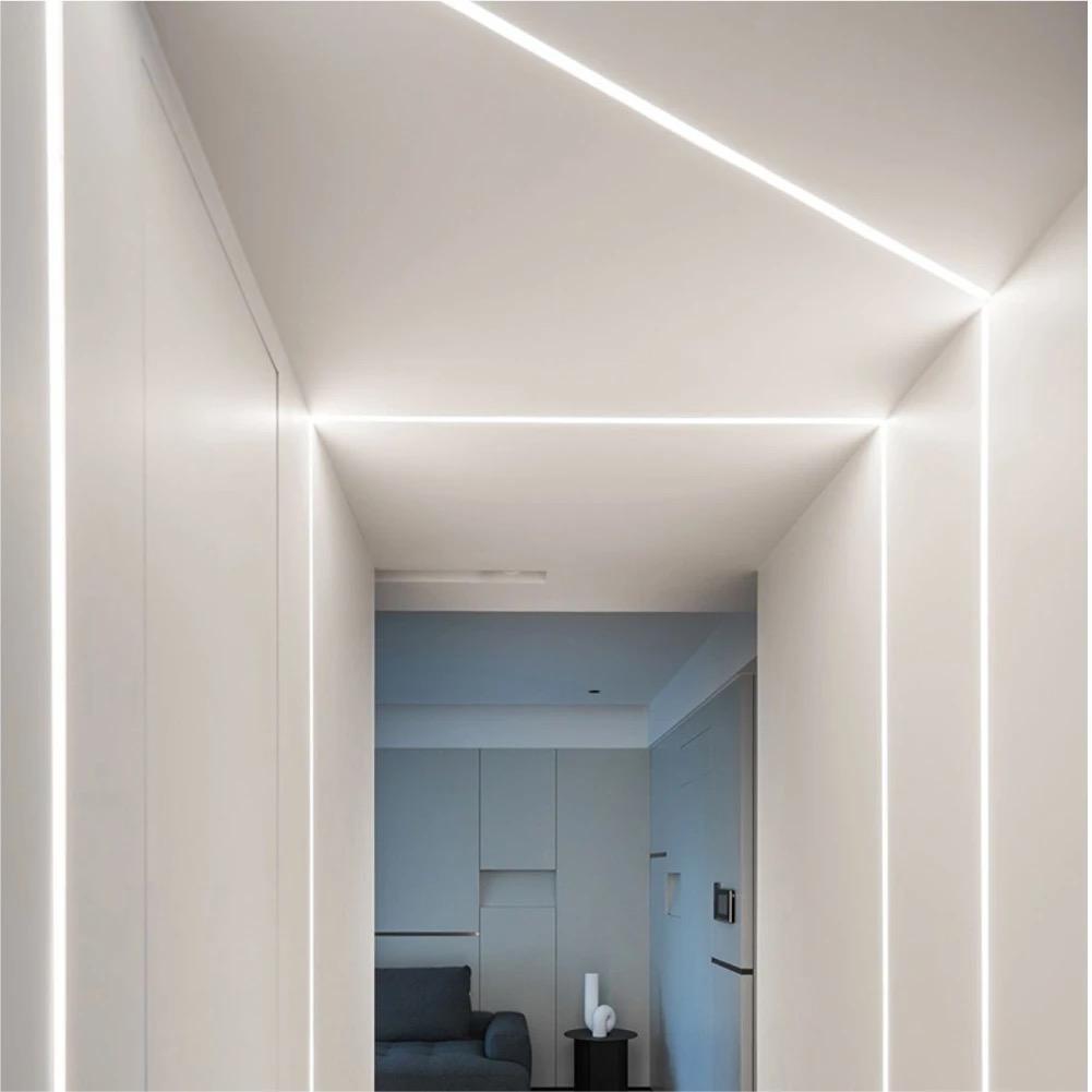Profil LED Incastrat, Finisaj Glet, Lungime 2m, Latime 1.3 cm