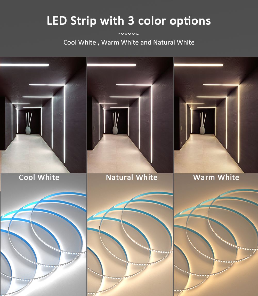 KIT Banda LED Digitala RFAN, Lumina Neutra, 4000K, 10m, 10W/M, 24V, Transformator 200W, Controler