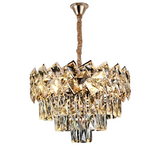 Candelabru RFAN, Model 62111/400, Textura Cristal, Metal, 5 X E27, Auriu