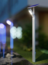 Stalp LED Iluminat Stradal, cu Panou Solar, Lumina Rece, 30W, 3m, Gri