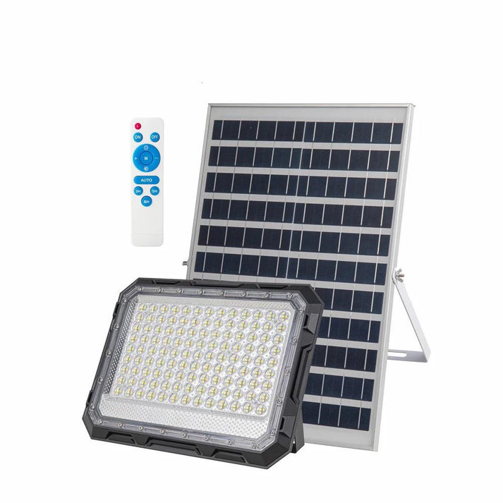 Proiector LED, cu Panou Solar si Telecomanda, Rezistent la Apa IP65, 100W