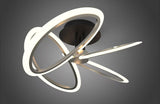 Lustra LED RFAN, Model GX022-4, cu Telecomanda, 3 Tipuri de Lumina, Intensitate Reglabila, 136W, Negru/Auriu