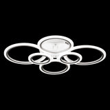 Lustra LED RFAN, Model R9021/4+2, cu Telecomanda, 3 Tipuri de Lumina, Intensitate Reglabila, 81W, Alb