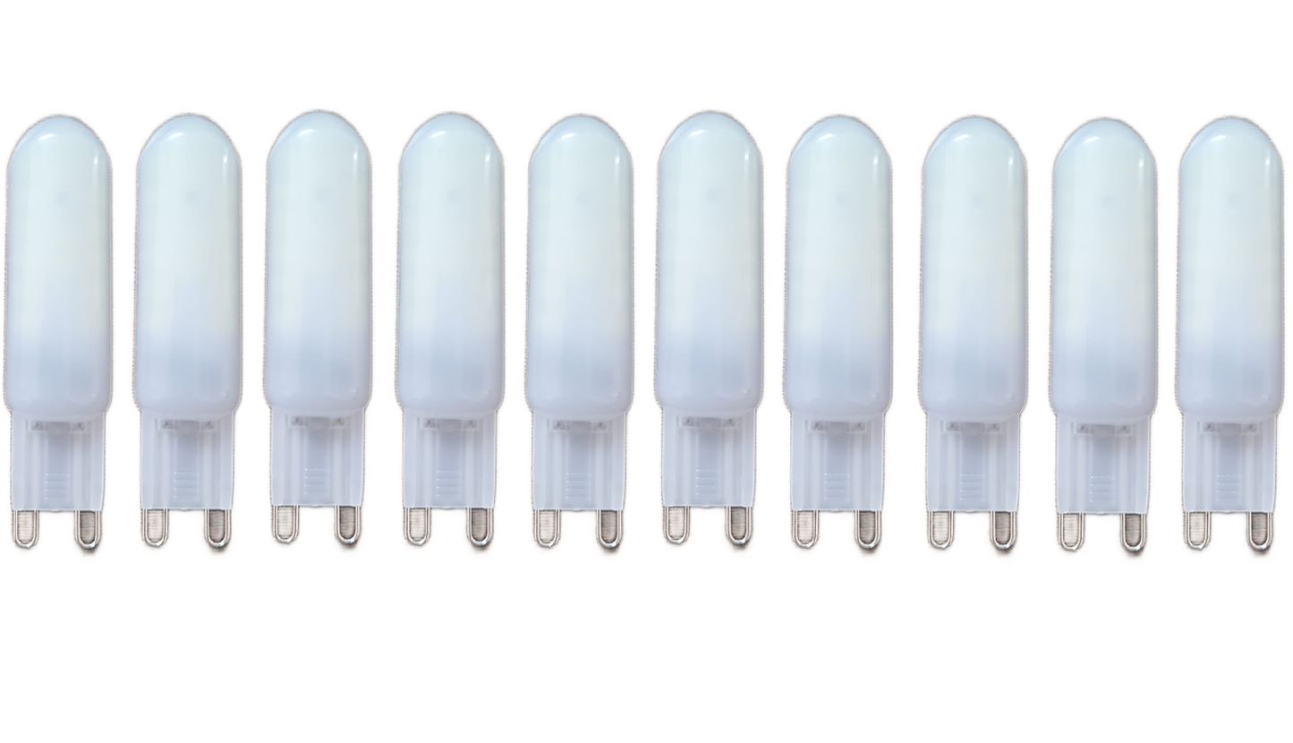 Set 10 x Becuri LED RFAN, G9 MAT, Lumina Rece, 6000K, 3W