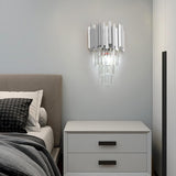 Aplica RFAN, Model WL339/2W, Textura Cristal, Metal, 2 X E14, Argintiu
