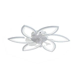 Lustra LED RFAN, Model R9164/6, cu Ventilator si Telecomanda, 3 Tipuri De Lumina, Intensitate Reglabila, 81W, Alb