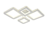 Lustra LED RFAN, Model R9002/2+2, cu Telecomanda, 3 Tipuri de Lumina, Intensitate Reglabila, 160W, Alb