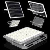 Proiector LED, cu Panou Solar si Telecomanda, Rezistent la Apa IP65, 100W, Gri