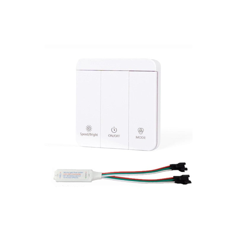 Controler pentru Banda LED Digitala, 2 Iesiri, Cu Telecomanda, Alb
