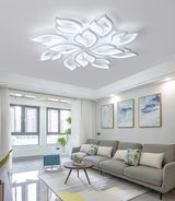 Lustra LED RFAN, Model K137/8+4, Cu Telecomanda, 3 Tipuri De Lumina, Intensitate Reglabila, 240W, Alb