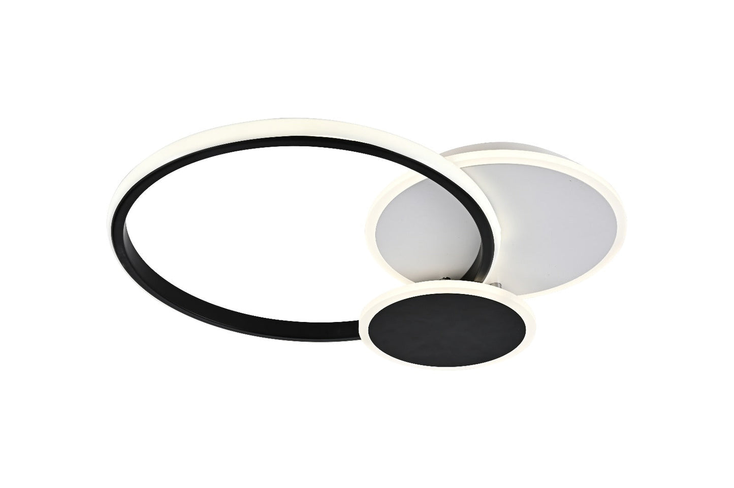 Lustra LED RFAN, Model R9173/3T, cu Telecomanda, 3 Tipuri de Lumina, Intensitate Reglabila, 65W, Alb/Negru