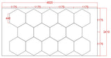 HoneyComb LED RFAN, 14 X Hexagon, Lumina Rece, 6500K, 672W
