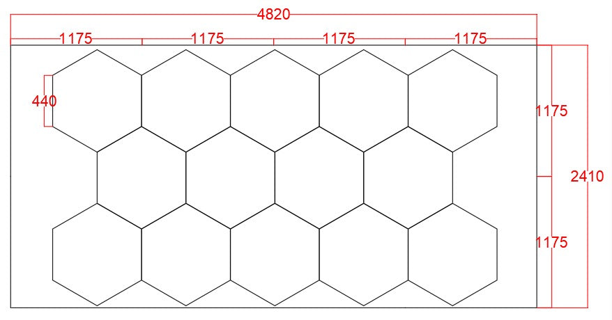 HoneyComb LED RFAN, 14 X Hexagon, Lumina Rece, 6500K, 672W