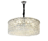 Candelabru RFAN, Model RF7108/600, Textura Cristal, Metal, 10 X E14, Argintiu