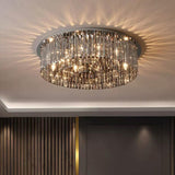 Candelabru RFAN, Model H98348/400, Textura Cristal, Metal, 5 X E14, Crom