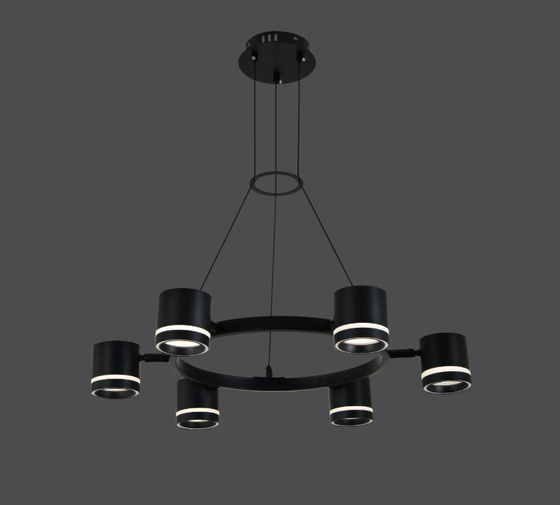 Pendul RFAN, Model R9171/6A1, 6 X Soclu GX53, Negru