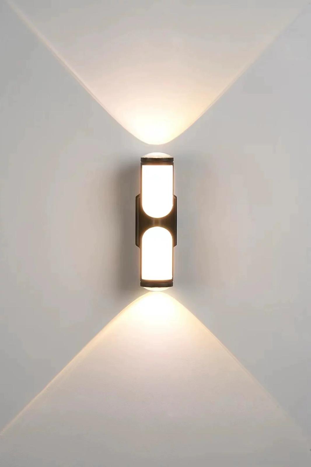 Aplica Exterior RFAN, Model K-23201, Material Aluminiu, IP65, Lumina Calda, 12W, Negru