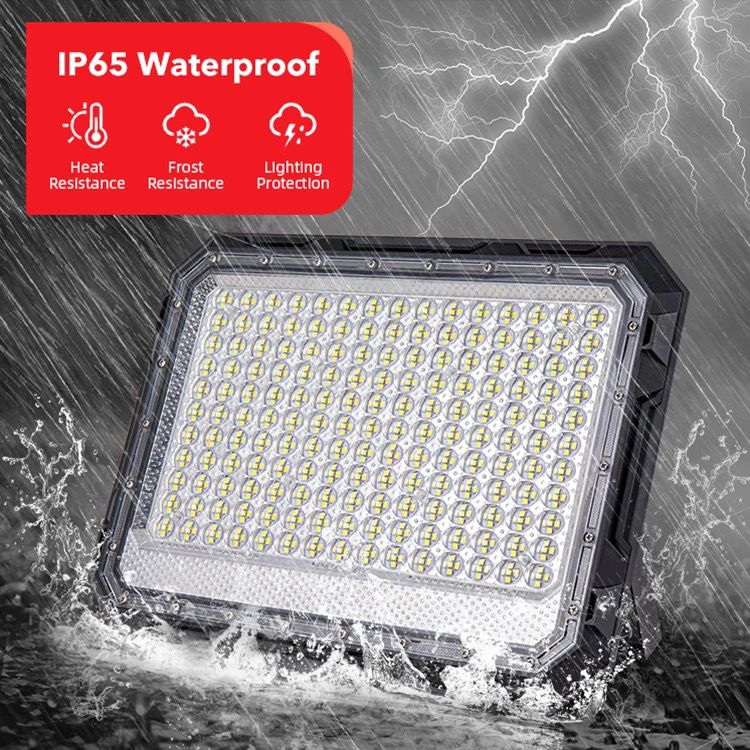 Proiector LED, cu Panou Solar si Telecomanda, Rezistent la Apa IP65, 300W