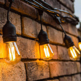 Ghirlanda Luminoasa RFAN, cu Panou Solar, 10 Becuri Incluse, 5m, 10 Fasung E27 , Negru