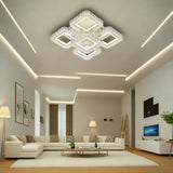 Lustra LED RFAN, Model R9113-4+1, Cu Telecomanda, 3 Tipuri De Lumina Plus Lumina RGB, Intensitate Reglabila, 84W, Alb