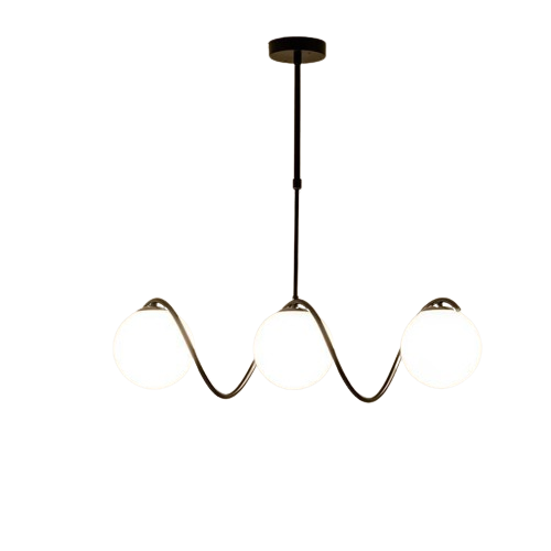 Lustra RFAN, Model 5481/3, Cu 3 Abajururi, 3 x E27, Negru