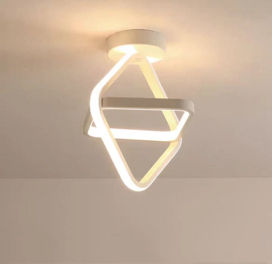 Lustra LED RFAN, Model D201WH, 3 Tipuri De Lumina, 48W, Alb