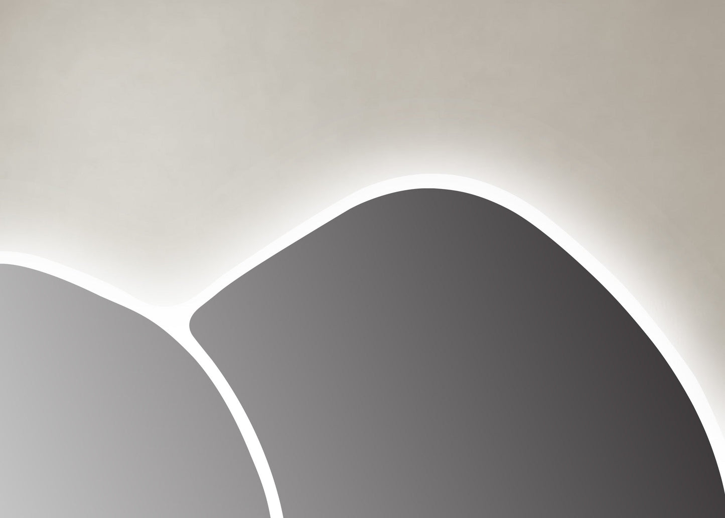 Oglinda LED Dubla, Asimetrica Premium 140×80 cm, Touch, 3 Tipuri Lumina – Calda, Rece, Naturala