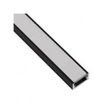 Profil LED Aplicat, 17 x 7, Lungime 2m, Negru, Dispersor Alb