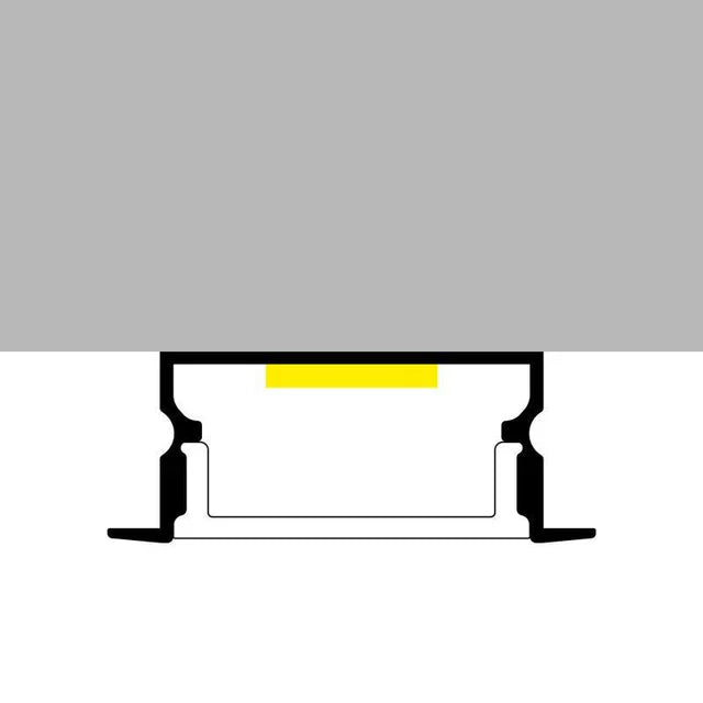 Profil LED Incastrat, 20 x 10, Lungime 2m, Aluminiu, Negru