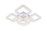 Lustra LED RFAN, Model R9161/4+4C, Cu Telecomanda, 3 Tipuri De Lumina Plus Lumina RGB, Intensitate Reglabila, 137W, Alb