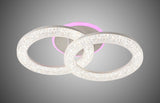 Lustra LED RFAN, Model R9162/2C, Cu Telecomanda, 3 Tipuri De Lumina Plus Lumina RGB, Intensitate Reglabila, 44W, Alb