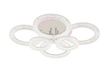 Lustra LED RFAN, Model R9162/4+2C, Cu Telecomanda, 3 Tipuri De Lumina Plus Lumina RGB, Intensitate Reglabila, 100W, Alb