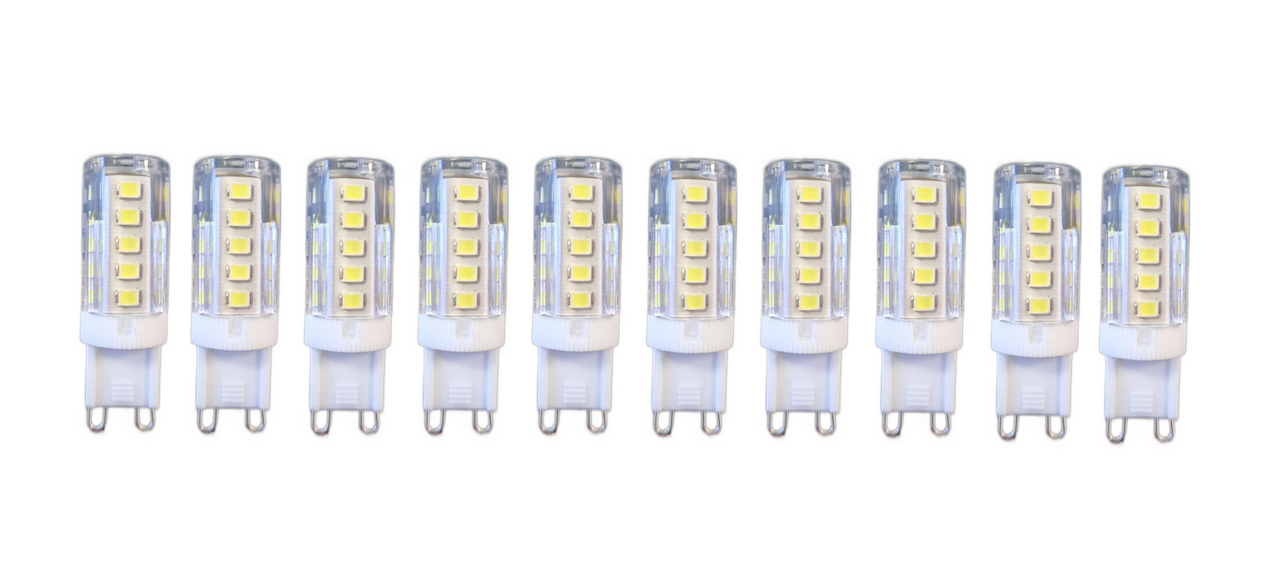 Set 10 x Becuri LED RFAN, G9, Lumina Calda, 3000K, 5W