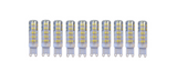 Set 10 x Becuri LED RFAN, G9, Lumina Calda, 3000K, 7W