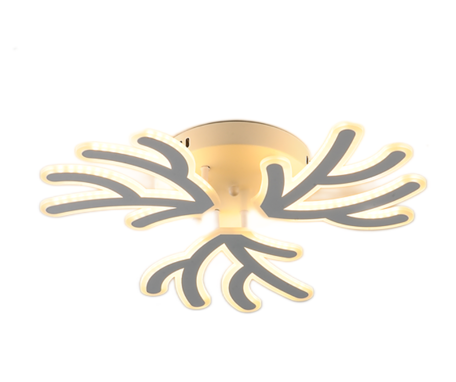 Lustra LED RFAN, Model K46-3, cu Telecomanda, 3 Tipuri de Lumina, Intensitate Reglabila, 150W, Alb