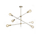 Lustra RFAN, Model D123-6, cu 6 Socluri, Auriu