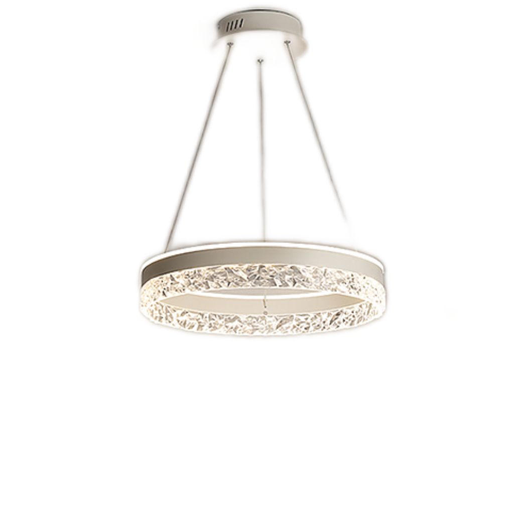 Lustra LED Tip Pendul RFAN, Model 1437WH, Cu Telecomanda, 3 Tipuri De Lumina, Inaltime Reglabila, 146W, Alb
