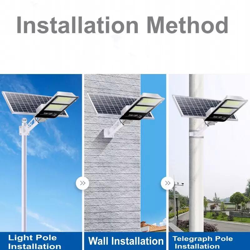 Proiector LED Stradal, Rezistent la Apa IP65, cu Panou Solar, 100W, cu Telecomanda