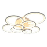 Lustra LED RFAN, Model K001-8, cu Telecomanda, 3 Tipuri de Lumina, Intensitate Reglabila, 208W, Alb