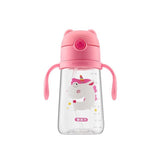 Termos Copii Cu Manere Si Pai, Unicorn, 380 ml, Roz