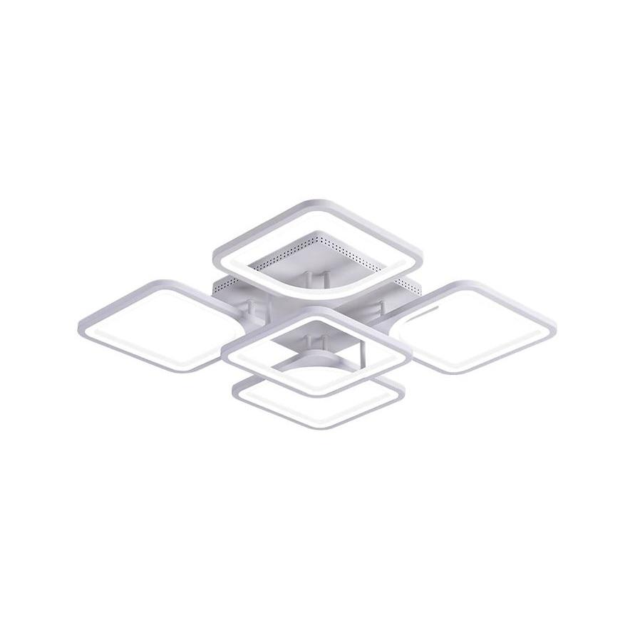 Lustra LED RFAN, Model R9174/4+1, cu Telecomanda, 3 Tipuri de Lumina, Intensitate Reglabila, 59W, Alb