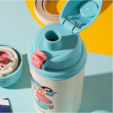 Termos Copii Cu Husa, Pai si Cana, BeddyBear, Sirena, 580 ml, Albastru
