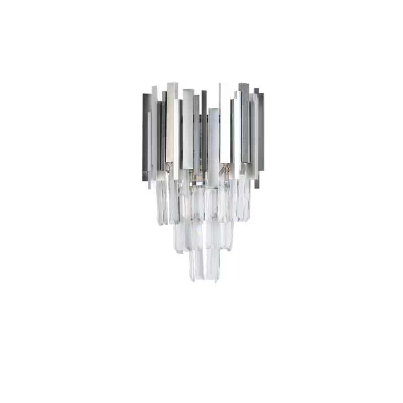 Aplica RFAN, Model WL339/2W, Textura Cristal, Metal, 2 X E14, Argintiu