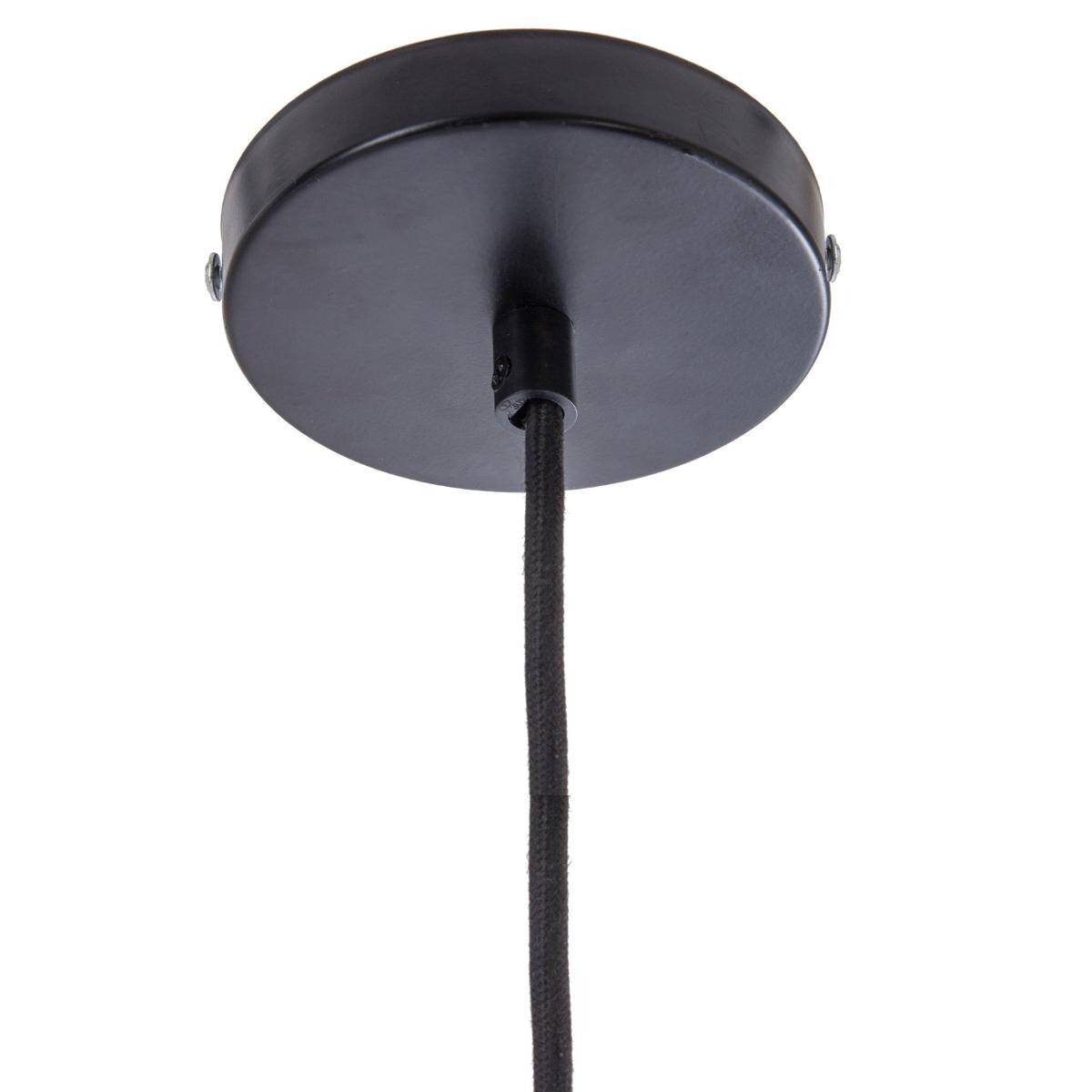 Pendul Rustic RFAN, Model 605-1, 1 x E27, Inaltime Reglabila, Negru