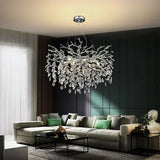 Candelabru RFAN, Model 33020/600, Textura Cristal, Metal, 8 X E14, Argintiu